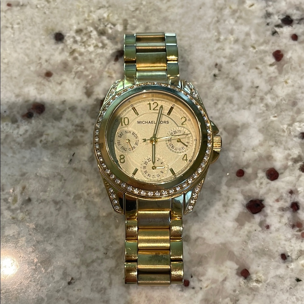 Michael Kors Gold Watch with Crystal Accents